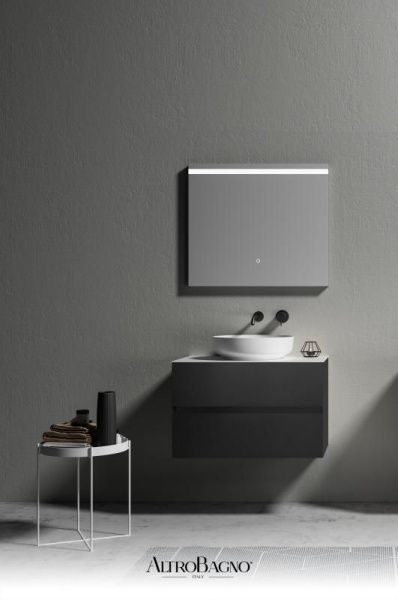 Тумба с раковиной  Calabria 800 Matte black