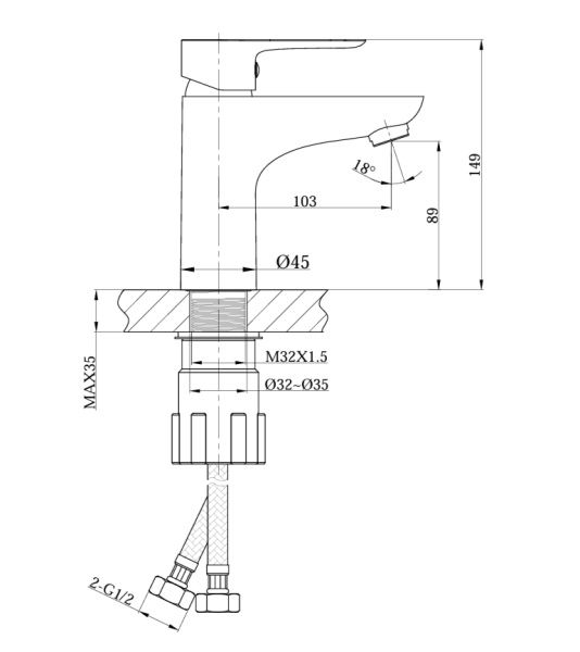 Смеситель для раковины 1118250 MB
