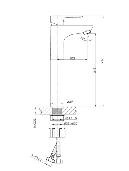 Смеситель для раковины 1158250 MB
